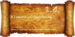 Klementis Oszvalda névjegykártya